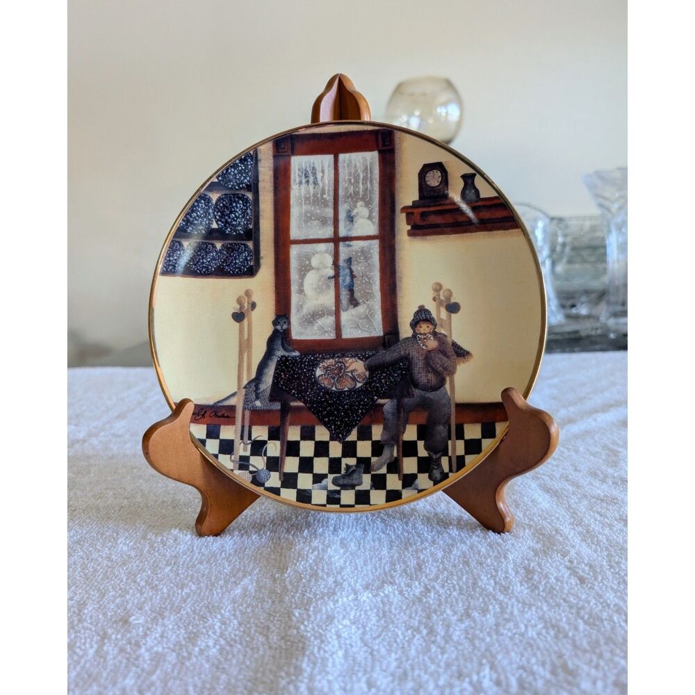 Franklin Mint Kitchen Visitors Carol Endres Collector Plate Folk Art